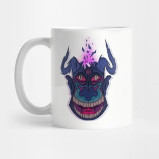 Demon mask colorful illustration Mug